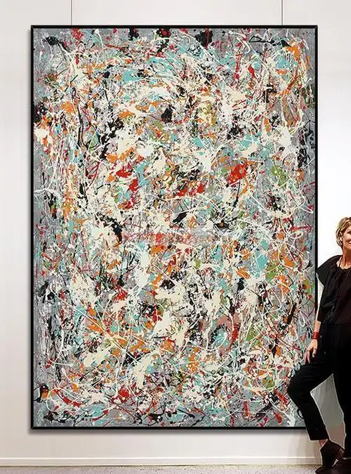 大芬油画手绘油画抽象艺术波洛克名画玄关装饰画
