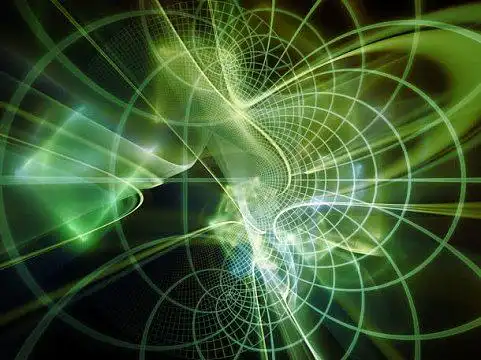 绿色炫光科技背景