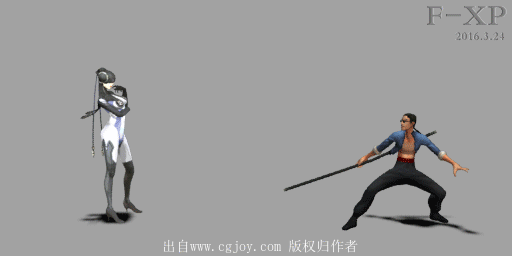 对打-练习 - 游戏动画 - cgjoy