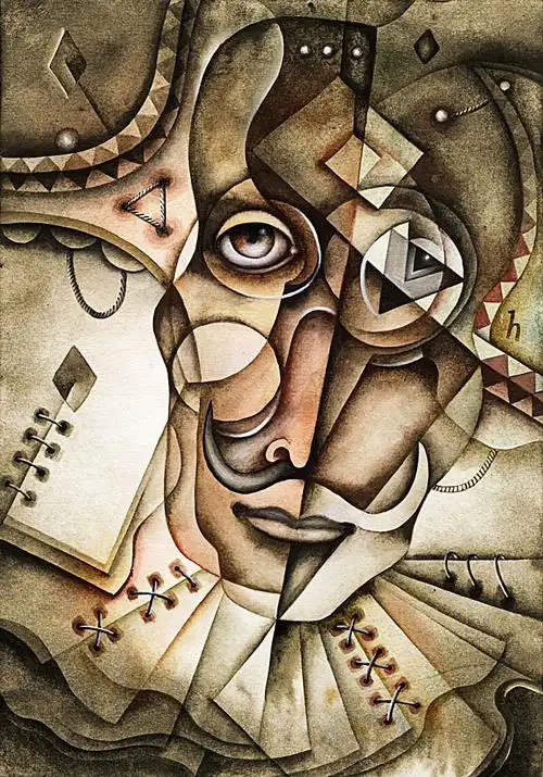 创意抽象人物肖像画