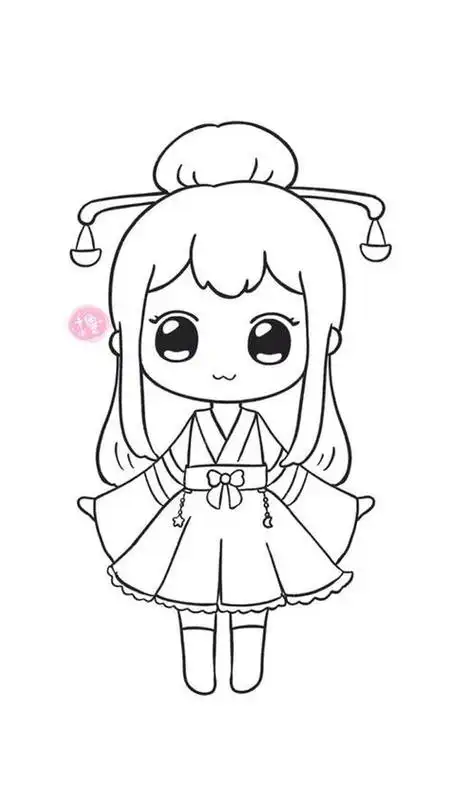 十二星座古风美女画画素材 画12星座古风少女