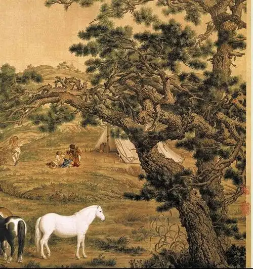 中国十大传世名画之郎世宁百骏图