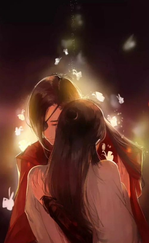 天官赐福简约壁纸图图三红衣男手上的小动作真多