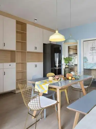 100㎡北欧风餐厅装修效果图