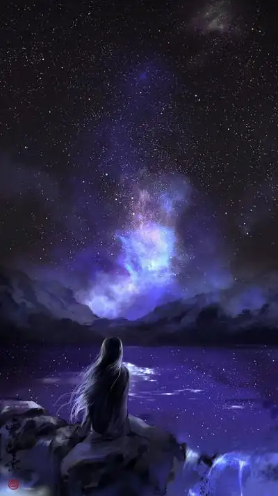 雪代薰,古风,壁纸,星空