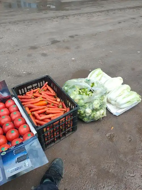 今年第一次在楼下摆摊卖菜