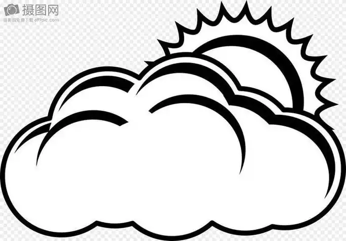 白云简笔画带颜色蓝天白云简笔画带颜色