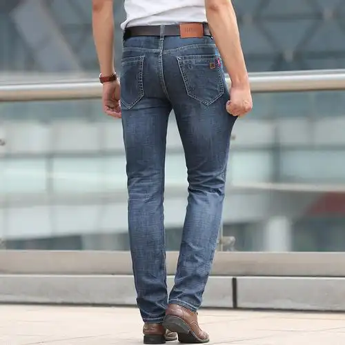 jeep牛仔裤男直筒宽松大码男裤男士夏季薄款长裤青年休闲