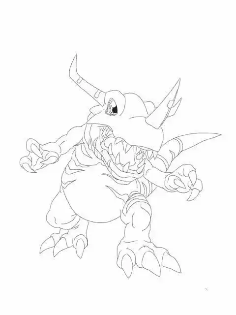 各种进化形态数码宝贝简笔画图片大全