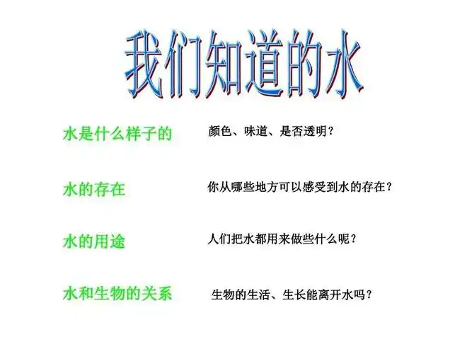 水和我们的生活息息相关,它有哪些作用呢?我们一起来看看