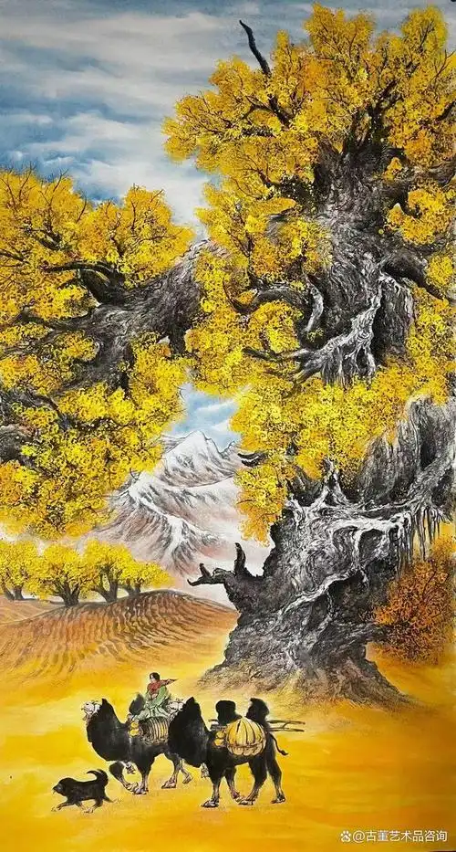 再者,张孝勇大师的作品是以山水画为主,娴熟又别致,十分具有个人特征!