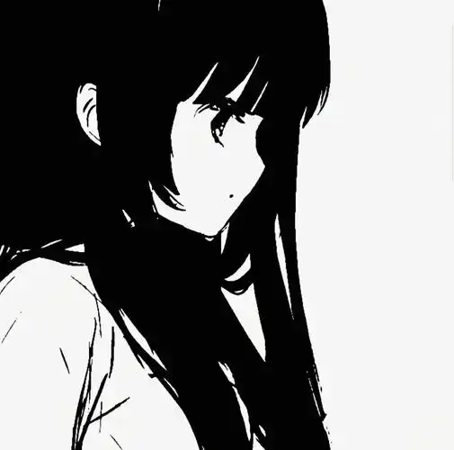 日系黑白冷酷高冷女生头像
