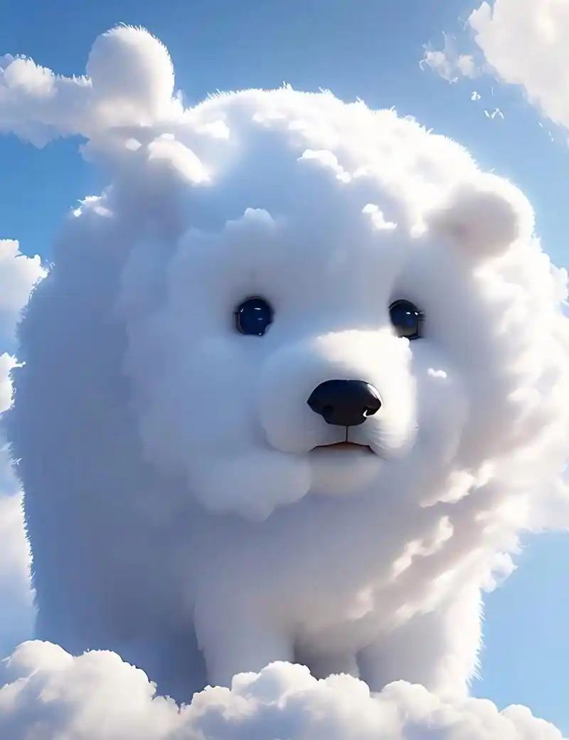 可爱的云朵壁纸头像 第⑥弹 天空,白云,小熊,最治愈心情