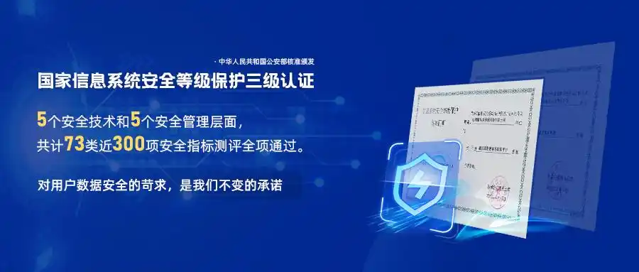 网络安全,主机安全等数十个方面达到国家信息等级保护三级认证