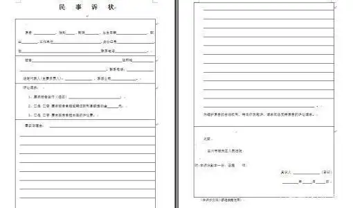 不少地方法院无偿提供诉状表格