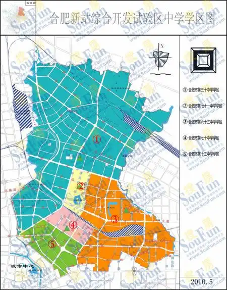 2010年合肥市新站区中 划分地图
