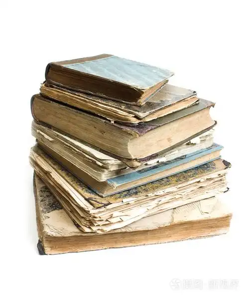 一本旧书,有一张皱巴巴的纸