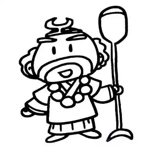 卡通人物简笔画图片沙和尚