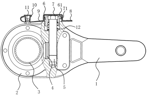 cn101571172a_一种汽车制动调整臂的防尘机构失效