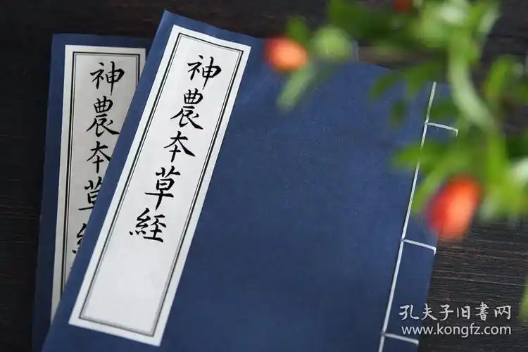 《神农本草经》仿古手工宣纸本,蓝布函套
