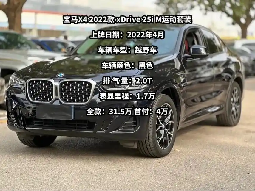 宝马x4 2022款 xdrive 25