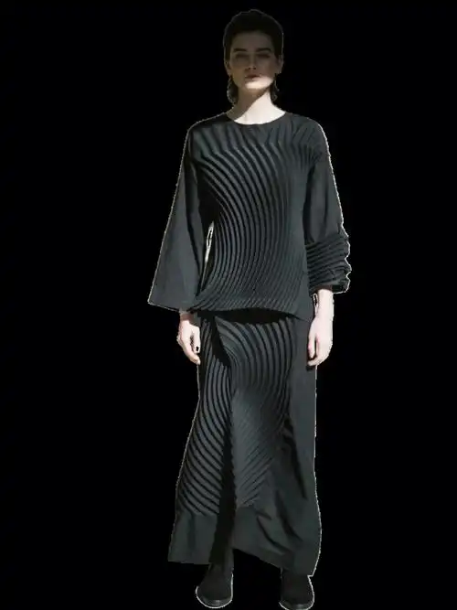 三宅一生面料褶皱