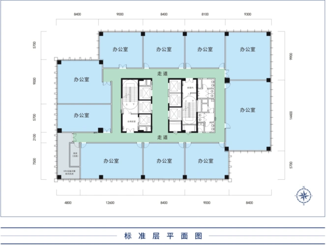 荆州发展大厦标准层平面图