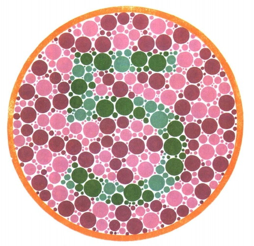 第四张图,这也是一个数字,他也是绿色的圆点组成,不过背景颜色是一样