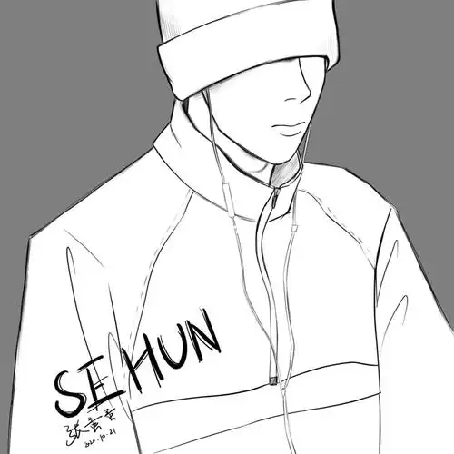 挺喜欢这种简单的线稿#exo   #板绘  #吴世勋