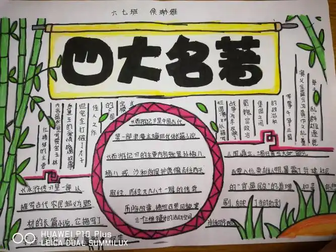 六七班"走进名著"手抄报汇展