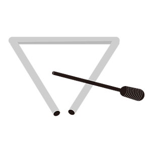 线稿音乐器材卡通三角铁