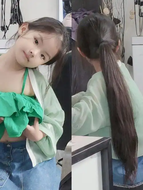 刘亦菲女儿长头发最后一天剪头发