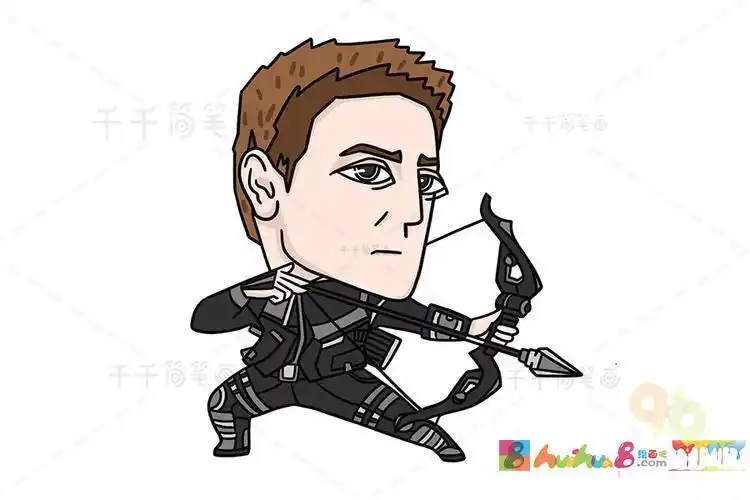 漫威系列人物角色 鹰眼简笔画