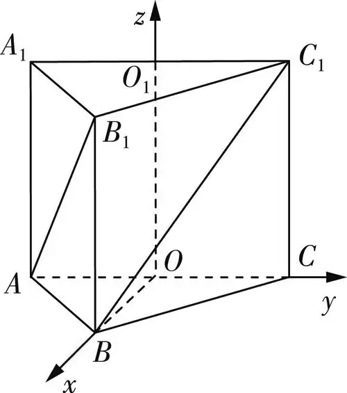 解:(1)设正三棱柱的侧棱长为h,建立如图所示的空间直角坐标系.