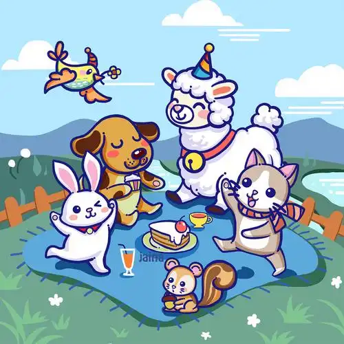 小动物派对|插画|商业插画|猫仔仔_jaina - 原创作品 - 站酷 (zcool)