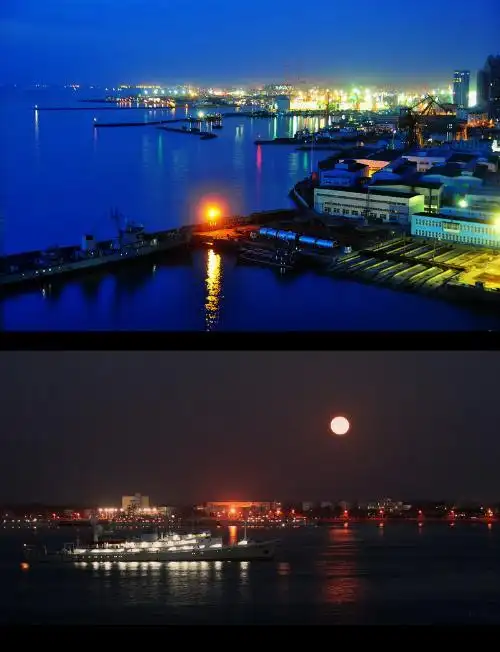 请帮我找一下军港夜景的图片