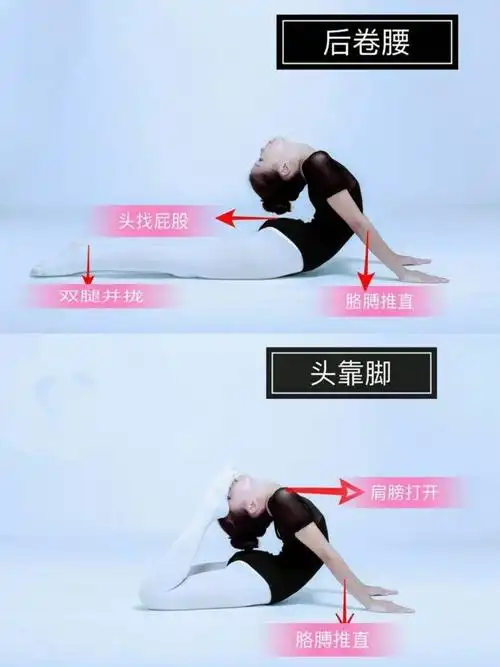 注意,做的时候肩要展开,起的时候胳膊要伸直,做后卷腰时膝盖和脚后跟