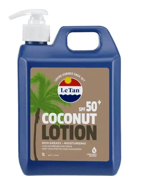 另外两款产品le tan coconut lotion spf50 以及ecosol water shield