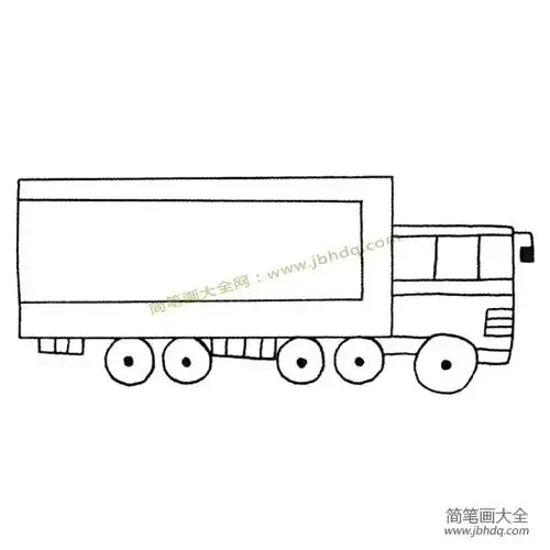 大货车简笔画图片