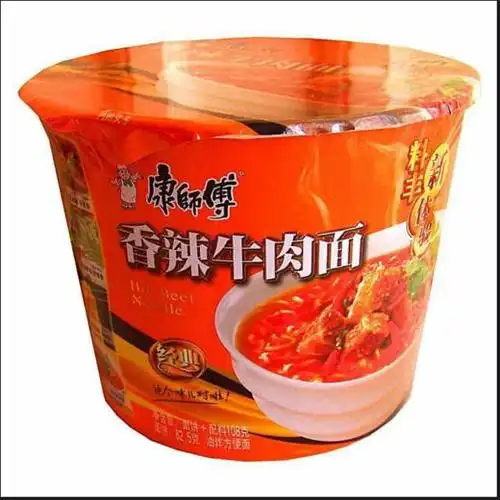方便面康师傅桶装香辣牛肉面