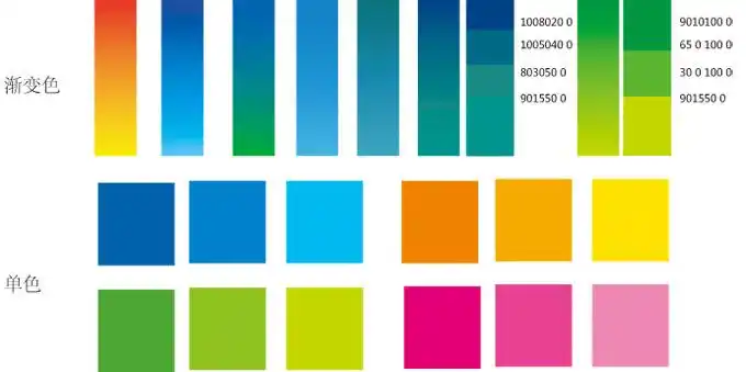 常用亮色系色谱矢量素材