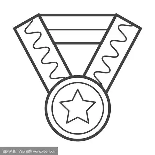 细线奖章图标