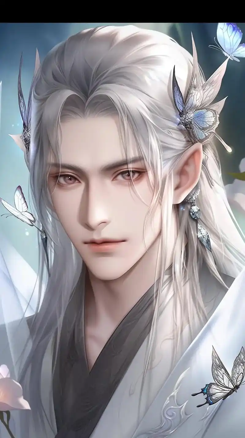 古风美男之蝶男.晴天适合见面  雨天适合思恋  #二次元ai - 抖音