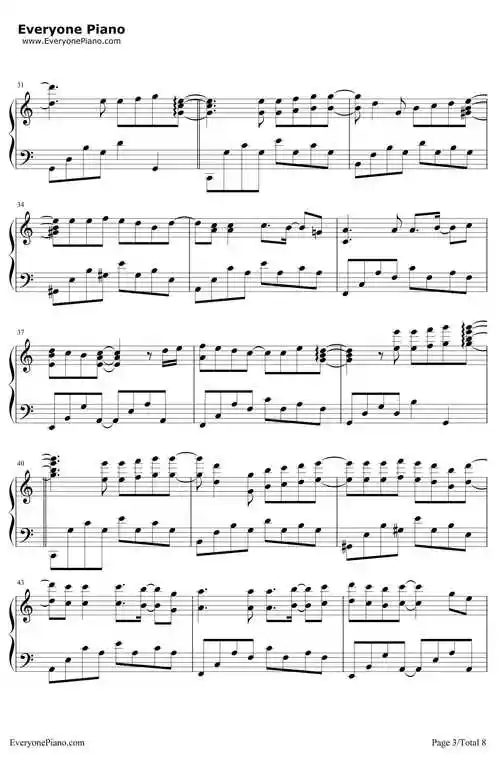 萤火钢琴谱_tfboys