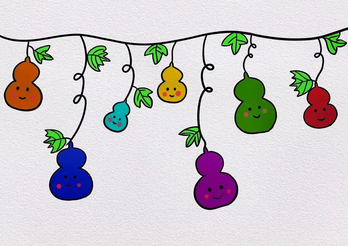 上热门 可爱简单的葫芦简笔画教 - 抖音