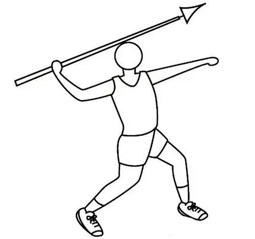 标枪运动员简笔画图片
