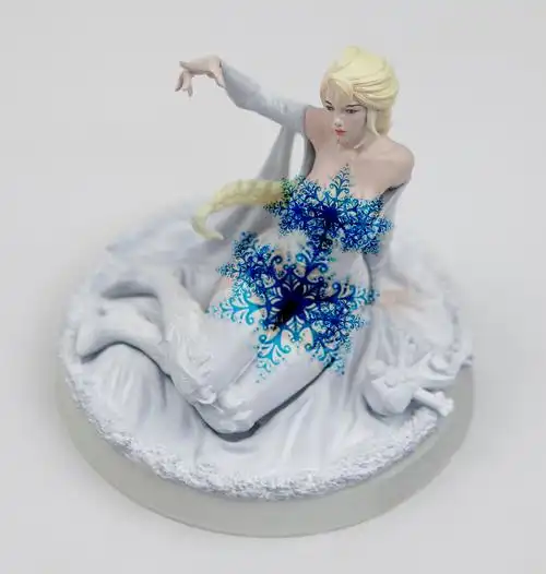 美胸玉肌的艾莎(elsa)《冰雪奇缘2》主角|手工艺|手办/模玩|三月雪婷