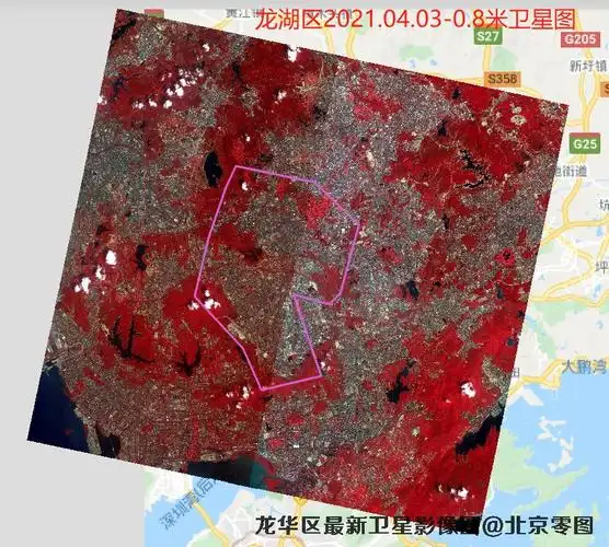 广东省2021年卫星图深圳市龙华区最新高清卫星地图查询结果