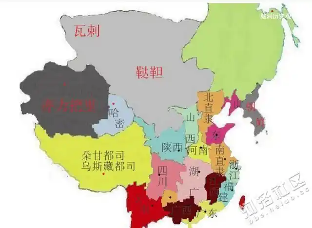 大明两京十三省共十五个地区可地图为什么都会显示十六块