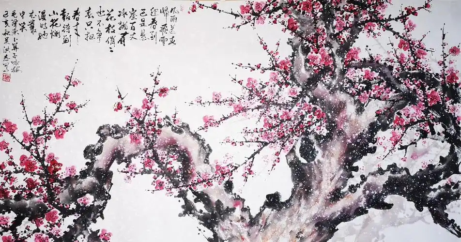 画梅名家吴洪志《梅花》作品欣赏__凤凰网